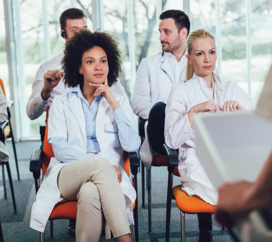 Group of dentists watching a lecture