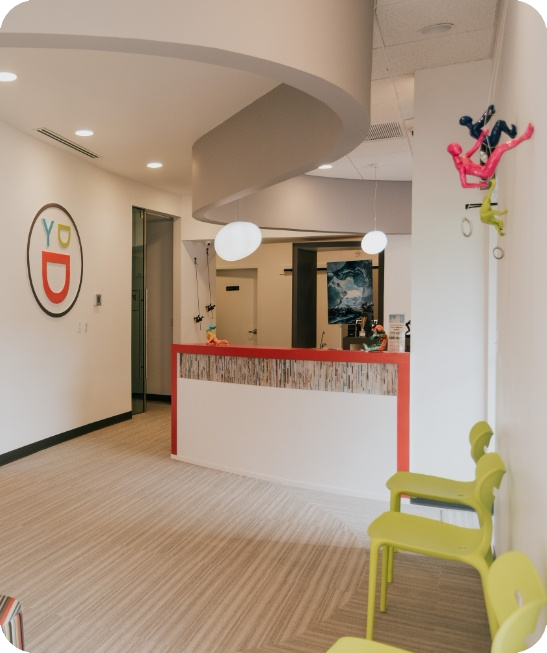 Reception area in dental office