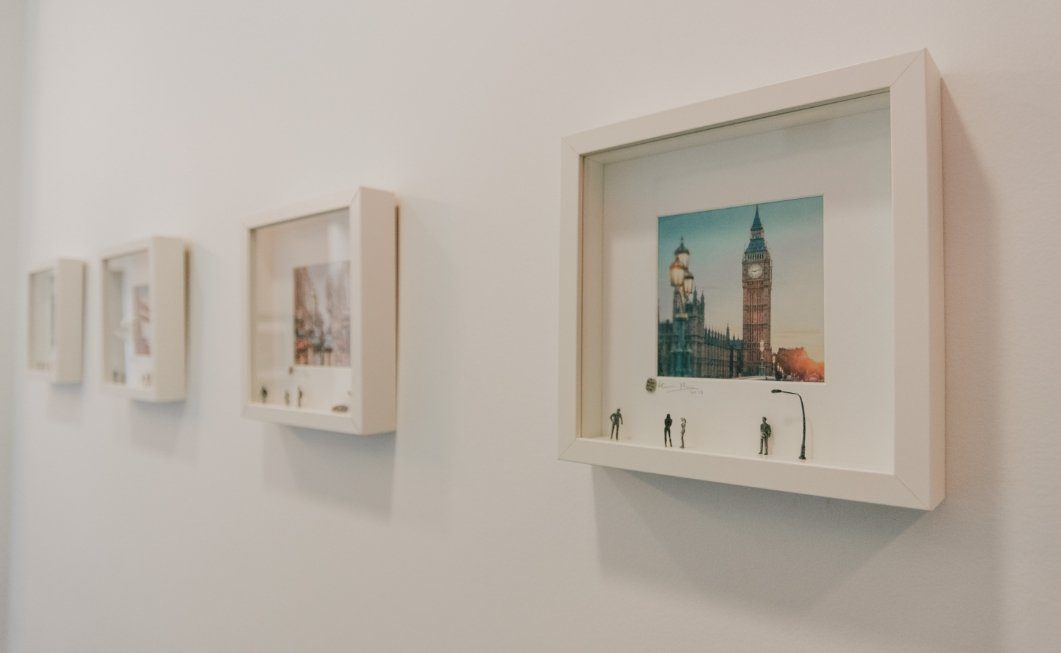 Framed photo of Big Ben on wall